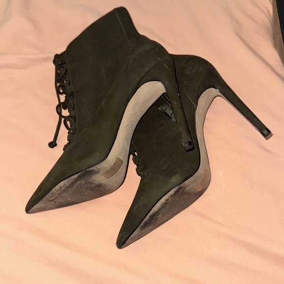 Aldo Green Lace Up Boots - Picture 2 of 7